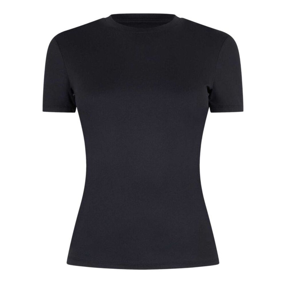 USA Pro Womens/Ladies Polyamide T-Shirt / Black